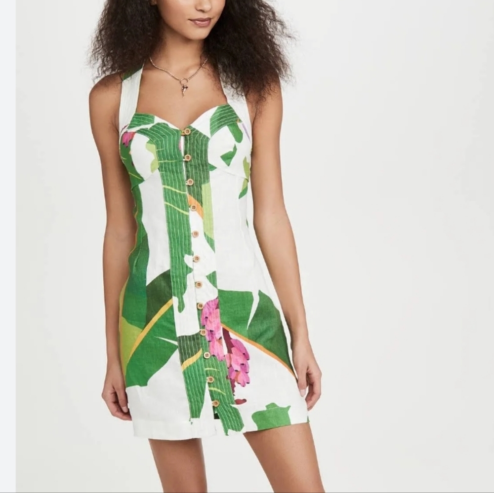 🌴FARM RIO RARE FLORAL LINEN DRESS
